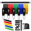 Barra de Treino com Kit de Faixas de Resistência – Bastão de Pilates e Yoga com Corda de Puxar, Expansor de Exercícios e Equipamento de Academia para Musculação em Casa.