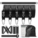 Barra de Treino com Kit de Faixas de Resistência – Bastão de Pilates e Yoga com Corda de Puxar, Expansor de Exercícios e Equipamento de Academia para Musculação em Casa.