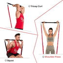Barra de Treino com Kit de Faixas de Resistência – Bastão de Pilates e Yoga com Corda de Puxar, Expansor de Exercícios e Equipamento de Academia para Musculação em Casa.