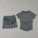Conjunto Fitness Manga Curta e Short Seamless (2 Peças)