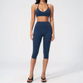 Conjunto Fitness Feminino: Agasalho de Academia Respirável – Top Esportivo e Calça Flare (Bailarina)