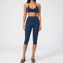 Conjunto Fitness Feminino: Agasalho de Academia Respirável – Top Esportivo e Calça Flare (Bailarina)