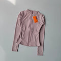 Blusa Esportiva Feminina para Atividades ao Ar Livre: Jaqueta Slim de Manga Longa para Yoga