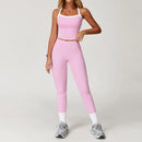 Conjunto de Roupas Femininas de 2 Peças: Agasalho de Treino e Conjunto de Yoga – Roupa Esportiva de Academia