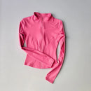 Blusa Esportiva Feminina para Atividades ao Ar Livre: Jaqueta Slim de Manga Longa para Yoga