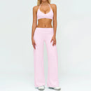 Conjunto Fitness Feminino: Agasalho de Academia Respirável – Top Esportivo e Calça Flare (Bailarina)