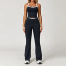 Conjunto de Roupas Femininas de 2 Peças: Agasalho de Treino e Conjunto de Yoga – Roupa Esportiva de Academia