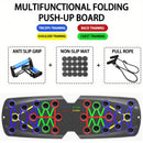 Prancha de Flexão Multifuncional – Equipamento de Fitness e Treino Muscular, Kit de Exercícios para Casa, Barra de Flexão Dobrável e Dispositivo de Resistência.