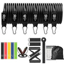 Barra de Treino com Kit de Faixas de Resistência – Bastão de Pilates e Yoga com Corda de Puxar, Expansor de Exercícios e Equipamento de Academia para Musculação em Casa.