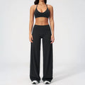 Conjunto Fitness Feminino: Agasalho de Academia Respirável – Top Esportivo e Calça Flare (Bailarina)