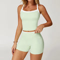 Conjunto de Roupas Femininas de 2 Peças: Agasalho de Treino e Conjunto de Yoga – Roupa Esportiva de Academia