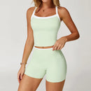 Conjunto de Roupas Femininas de 2 Peças: Agasalho de Treino e Conjunto de Yoga – Roupa Esportiva de Academia