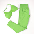 Conjunto de Yoga Feminino de 2 Peças VEQKING: Leggings de Academia Empina Bumbum (Hip Lift) Sem Costura e Top com Tiras Trançadas (Strappy), Costas Abertas, Frente Única (Halter) e Efeito Push Up