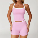 Conjunto de Roupas Femininas de 2 Peças: Agasalho de Treino e Conjunto de Yoga – Roupa Esportiva de Academia