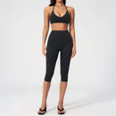 Conjunto Fitness Feminino: Agasalho de Academia Respirável – Top Esportivo e Calça Flare (Bailarina)
