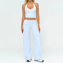 Conjunto Fitness Feminino: Agasalho de Academia Respirável – Top Esportivo e Calça Flare (Bailarina)