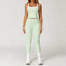Conjunto de Roupas Femininas de 2 Peças: Agasalho de Treino e Conjunto de Yoga – Roupa Esportiva de Academia