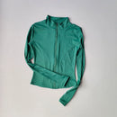 Blusa Esportiva Feminina para Atividades ao Ar Livre: Jaqueta Slim de Manga Longa para Yoga
