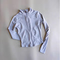 Blusa Esportiva Feminina para Atividades ao Ar Livre: Jaqueta Slim de Manga Longa para Yoga