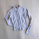 Blusa Esportiva Feminina para Atividades ao Ar Livre: Jaqueta Slim de Manga Longa para Yoga