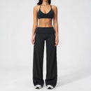 Conjunto Fitness Feminino: Agasalho de Academia Respirável – Top Esportivo e Calça Flare (Bailarina)