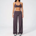 Conjunto Fitness Feminino: Agasalho de Academia Respirável – Top Esportivo e Calça Flare (Bailarina)