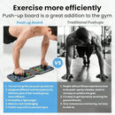 Prancha de Flexão Multifuncional – Equipamento de Fitness e Treino Muscular, Kit de Exercícios para Casa, Barra de Flexão Dobrável e Dispositivo de Resistência.