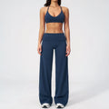 Conjunto Fitness Feminino: Agasalho de Academia Respirável – Top Esportivo e Calça Flare (Bailarina)
