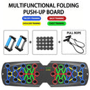 Prancha de Flexão Multifuncional – Equipamento de Fitness e Treino Muscular, Kit de Exercícios para Casa, Barra de Flexão Dobrável e Dispositivo de Resistência.