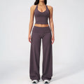 Conjunto Fitness Feminino: Agasalho de Academia Respirável – Top Esportivo e Calça Flare (Bailarina)