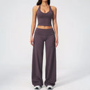 Conjunto Fitness Feminino: Agasalho de Academia Respirável – Top Esportivo e Calça Flare (Bailarina)
