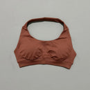 Top Esportivo Seamless Halter Neck Open Back