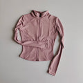 Blusa Esportiva Feminina para Atividades ao Ar Livre: Jaqueta Slim de Manga Longa para Yoga