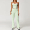 Conjunto de Roupas Femininas de 2 Peças: Agasalho de Treino e Conjunto de Yoga – Roupa Esportiva de Academia