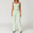 Conjunto de Roupas Femininas de 2 Peças: Agasalho de Treino e Conjunto de Yoga – Roupa Esportiva de Academia