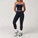 Conjunto de Roupas Femininas de 2 Peças: Agasalho de Treino e Conjunto de Yoga – Roupa Esportiva de Academia