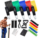 Barra de Treino com Kit de Faixas de Resistência – Bastão de Pilates e Yoga com Corda de Puxar, Expansor de Exercícios e Equipamento de Academia para Musculação em Casa.