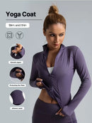 Jaqueta Esportiva Feminina Slim Fit com Gola Alta